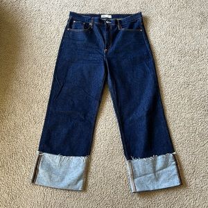 The folded up wide leg